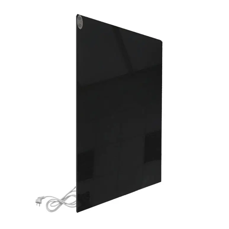 Black Glass Panel Heater Panel Wall Mounting Radiation Heating For Bathroom