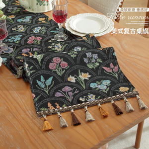American Style Table <b>Runner</b> Cotton Linen Printed <b>Washable</b> Home Decor Living Room Dining Room Bedroom Kitchen Bathroom Entryway - Product Image 3