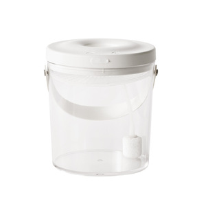 Mini aquarium Olayks OLK-YG01 en céramique blanche cylindrique pour eau douce avec éclairage multicolore, utilisation sur bureau ou en entreprise - Product Image 5