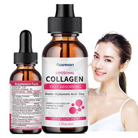 Ausreson OEM Collagène Liposomal en Gouttes Liquides, Complément Alimentaire Beauté, Éclaircissant pour la Peau, 500ml, Biotine, Collagène Liquide