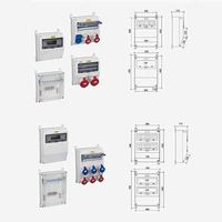 Boîtier de distribution électrique industriel étanche IP67 SPM 16A, système multi-prises intérieur/extérieur (12kV) en acier laminé à froid
