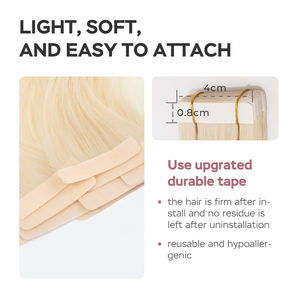 Невидимые светлые бразильские волосы для наращивания 100% девственные волосы Remy Human с лентой в уток с одной нитью - Product Image 5