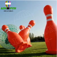 Airfun Kids Pitch Zorb Ball Football Human Pin Field Bottle Set Jeux Bowling gonflable à vendre