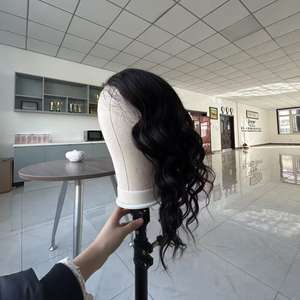 Perruque en dentelle HD 100% cheveux humains Premier Hair, vague bouclée, couleur noire naturelle, en stock - Product Image 4