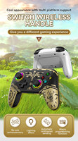 Control Inalámbrico Pro con Giroscopio de 6 Ejes para Nintendo Switch Pro, Joysticks y Controles de Juego