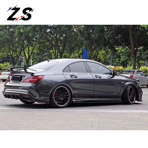Lèvre avant en fibre de carbone ZS adaptée pour <span class=keywords><strong>Mercedes</strong></span> benz <span class=keywords><strong>CLA</strong></span> 200 220 <span class=keywords><strong>250</strong></span> 45 <span class=keywords><strong>AMG</strong></span> mise à niveau PK lèvre avant - Product Image 6