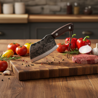 Couteau à désosser forgé à la main chinois en acier inoxydable à haute teneur en carbone, couteau de chef de cuisine, hachoir à viande, Gyuto, outil de boucher, manche en bois