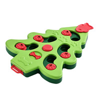 2026 C&Q OEM Jouet pour chien et gamelle d'alimentation interactive anti-étouffement à alimentation lente, design arbre de Noël et queue de souris, avec fonction puzzle