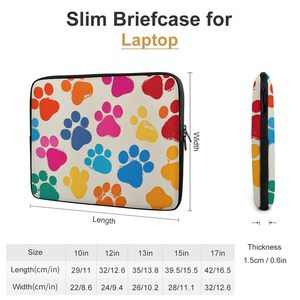 Smeta Nhà Máy Tùy Chỉnh <span class=keywords><strong>Neoprene</strong></span> Đầy Màu Sắc Dog Paw Máy Tính Xách Tay Tay Áo 13Inch Máy Tính Xách Tay Trường Hợp Siêu Mỏng Trọng Lượng Nhẹ Máy Tính Xách Tay Bảo Vệ Trường Hợp - Product Image 2
