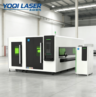 Máquina de Corte Láser de Fibra CNC YOQI Y2-3015 con Mesa de Intercambio Totalmente Cerrada para Láminas y Tubos, Cortadora Láser de Metal AI/BMP
