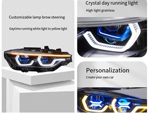 Cụm đèn pha Laser OSS độ chế cho BMW 3/4 Series M3 M4 F35 F32 F80 F82 F36, 2013-2020, đèn pha <span class=keywords><strong>LED</strong></span> F30 nguyên bản tùy chỉnh - Product Image 4
