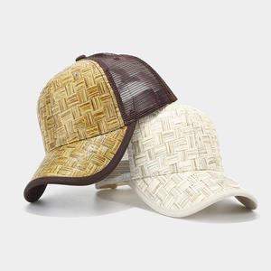 Topi Baseball kertas Vintage uniseks, Snapback jala jerami matahari luar ruangan bepergian olahraga bisbol untuk pria dan wanita - Product Image 5