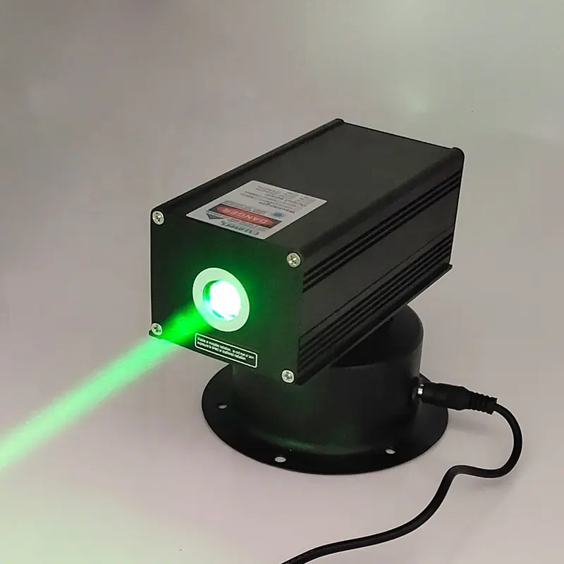 Lampe Laser haute puissance 200mW, dispositif de lampe Laser à faisceau brut 12V 532nm à tête de secouage, Module de lampe Laser de scène, mise au point fixe