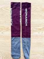 Chaussettes d'équitation pour femmes de haute qualité personnalisées, chaussettes fines en nylon pour l'équitation, hauteur genou