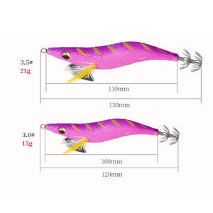 Nuevos Señuelos de Pesca luminosos de calamar <span class=keywords><strong>Egi</strong></span> Wood Shrimp Eging Bait Plastic Lead 3,5 # Sinking <span class=keywords><strong>Glow</strong></span> para peces de agua salada Kids Safe - Product Image 5