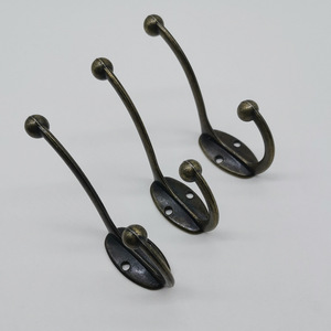 Hongzun Photo Frame Vintage <b>Wall</b> Mounted Double Coat <b>Hooks</b> With Hole Punching For Bathroom And Entryway Use - Product Image 3