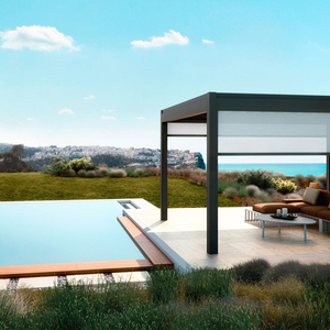 Tirai Gulung Motor Bertenaga Listrik untuk Pergola Luar Ruangan, Tirai Jendela Elektrik Luar Ruangan, Tirai Motor Bertenaga Listrik Tahan Air - Product Image 4