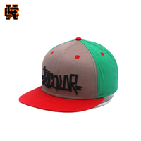 Gorra Snapback Tricolor con Bordado 3D para Hombre y Mujer, Multicolor Rojo Verde Gris, Visera Plana, Estilo Urbano, Logotipo 3D en Relieve, Ajustable, Nuevo Estilo