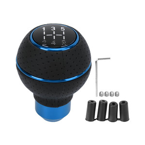 Pommeau de levier de vitesse 5 vitesses M8 M10 M11 M12 universel en aluminium pour voiture, boîte de vitesses manuelle, bleu - Product Image 1