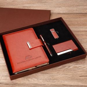 Coffret Cadeau d'Entreprise de Luxe Personnalisé avec Logo : Carnet, Stylo, Clé USB et Porte-Cartes, 100 Feuilles, Couverture Rigide – Fournisseur Direct Usine - Product Image 1