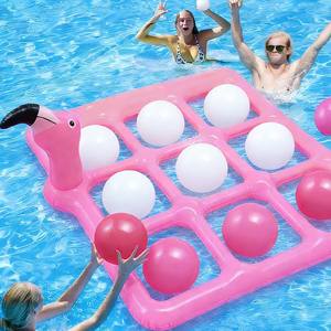 Juego de Cornhole Inflable con 9 Bolas y Agujeros para Múltiples Jugadores, Juguete Flotante para Piscina - Product Image 2
