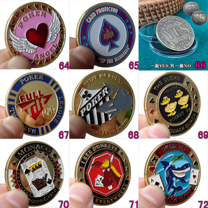 Moneda Conmemorativa Metálica de Póker, Porta Fichas de Texas Hold'em, Protector de Cartas para Dealer y All-in, Cientos de Estilos para Elegir - Product Image 6