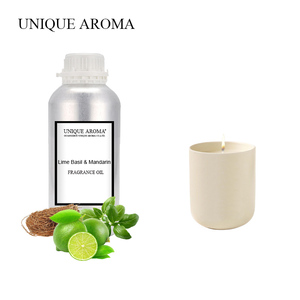 Vela de Cera de Abeja con Aroma Único a Lima, Albahaca y Mandarina, Aceite Aromático Cítrico para Fabricación de Velas - Product Image 1
