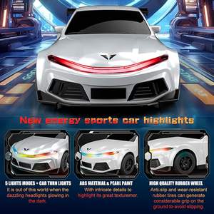 Voiture RC télécommandée 1:16, recharge Type C, nouvelle énergie, sportive, rapide, avec station de recharge, éclairage automatique, cadeau pour adultes - Product Image 5