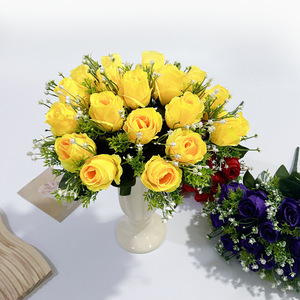 <b>Artificial</b> <b>Roses</b> Silk Flowers 37cm High Simulation Classic Style For Home Decor Wedding Photography Props - Product Image 4