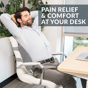 Oreiller de soutien <span class=keywords><strong>lombaire</strong></span> en mousse à mémoire de forme avec housse en velours ou en maille, sangle centrale étendue, <span class=keywords><strong>coussin</strong></span> de dos réglable - Product Image 6