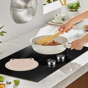 Silicone Cartoon Cat Pattern Heat Resistant Eco-Friendly Induction Cooktop Mat Non-Slip Scratch <b>Protector</b> 26cm Diameter for - Product Image 2