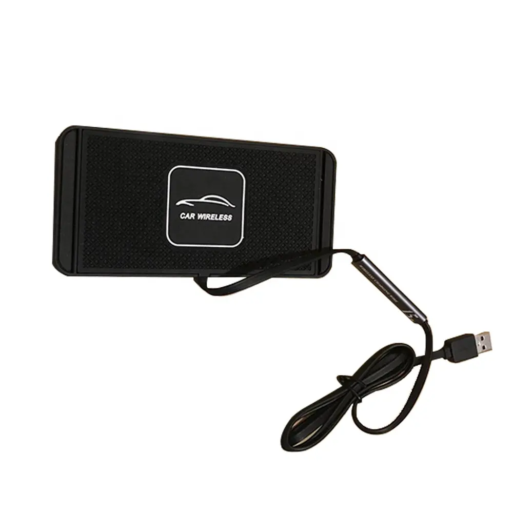 Qi Wireless Car Charger Pad Dashboard Houder Mat Snel Opladen Dock Station Telefoon Oplader Voor Iphone Samsung Universal