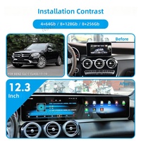 Écran double haute définition de 123 pouces compatible transfrontalier pour modèles OLIVER Mercedes-Benz GLC/Classe C 2016-2022