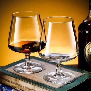 Classic PP Brand Whiskey Wine Glass-with Handle Short Stem Wide Bowl Crystal Clear for Hotel <b>Bar</b> & Home Use - Product Image 2