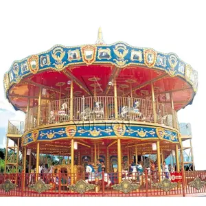 Hot Sale China Produced Double Deck 88 Seats Merry Go Round Carousel Amusement Park