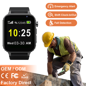 Montre connectée pour travailleurs, montre SOS, détection de chute, localisation GPS, 4G, suivi bidirectionnel, carrée, IP67, moniteur de fréquence cardiaque pour les travailleurs isolés - Product Image 1