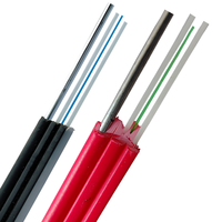Cable de Fibra Óptica FTTH FTTX para Interiores/Exteriores, Membresía de Resistencia, Cables de Comunicación de Alto Rendimiento, Conductor de Cobre, 2 Conductores