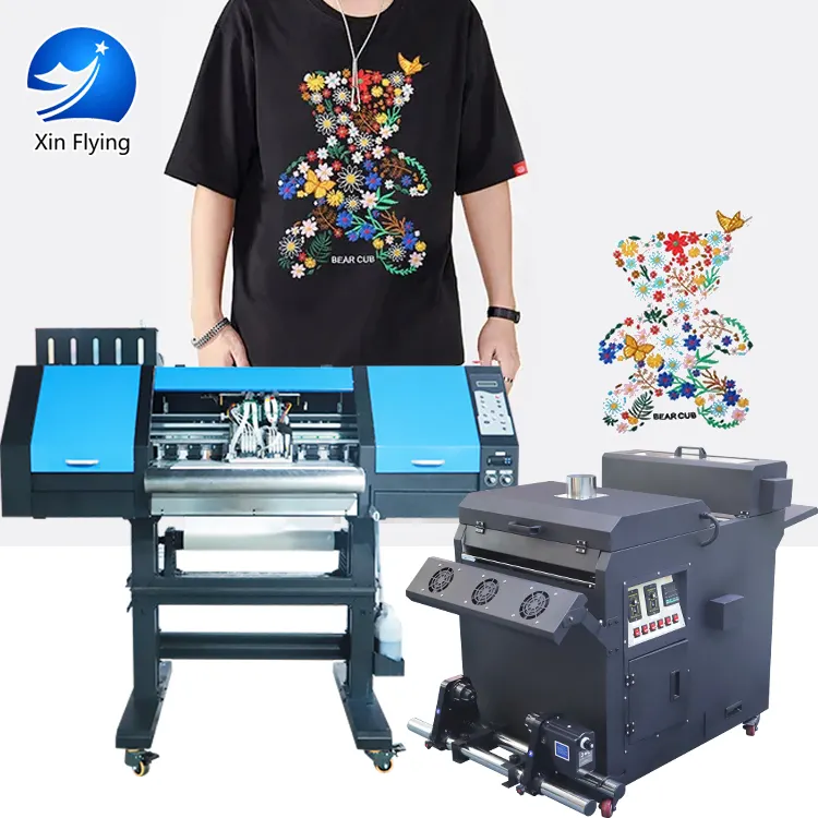 120 से अधिक देशों को बेचा प्रिंटर के लिए 60cm चौड़ाई 2 Pcs सिर डिजिटल प्रिंटर टी शर्ट अनुकूलित DTF प्रिंटर के साथ पाउडर प्रकार के बरतन
