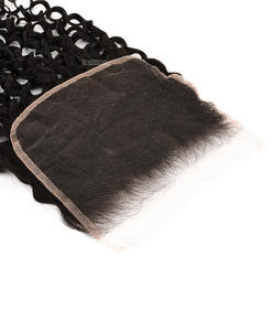 6x6 pour HD dentelle fermeture profonde bouclés Remy cheveux tissage 100% cheveux humains vierges brésilien vague lâche 8 pouces étiré Machine - Product Image 6