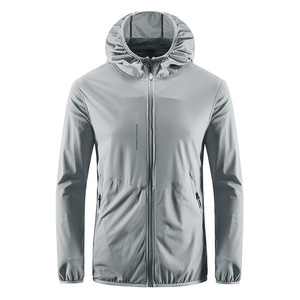 Logo personnalisé Veste coupe-vent d'extérieur pour hommes Lumière de <span class=keywords><strong>protection</strong></span> solaire UPF Vêtements de parasol unisexe avec <span class=keywords><strong>protection</strong></span> solaire - Product Image 6