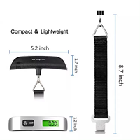 Changxie Balances à bagages électroniques numériques Balance à valise portable de 50kg Sac de voyage à main Balance suspendue