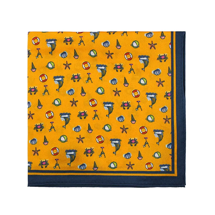 wholesale high quality men polyester printing pocket squares