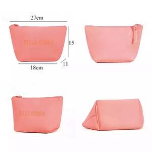 Organisateur de toilette de voyage personnalisé en néoprène trousse de <span class=keywords><strong>maquillage</strong></span> pour femmes sacs à cosmétiques en néoprène rose pochette de <span class=keywords><strong>maquillage</strong></span> promotionnelle - Product Image 4