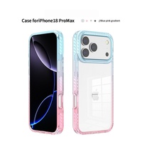 Coque de protection transparente dégradée anti-chute pour iPhone 18 Pro, compatible avec iPhone 17, 16, 15, 14, 13