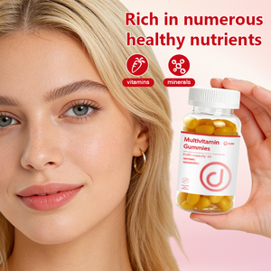 Complément alimentaire <span class=keywords><strong>multivitamin</strong></span>é pour adultes sous forme de gommes, saveur ananas, sans sucre, sans OGM, sans gluten, certifié GMP - Product Image 2