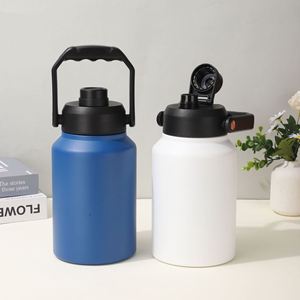 Bouteille d'eau isotherme en acier inoxydable grande capacité 2L 3L à double paroi avec couvercle à bec verseur - Product Image 6