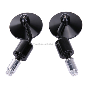 Rétroviseurs d'extrémité de guidon de moto CNC 3 "Round 7/8" pour Honda Yamaha Suzuki Rétroviseurs latéraux d'extrémité de guidon - Product Image 3