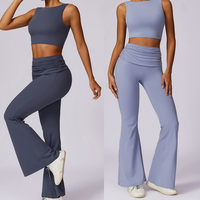 Vêtements de sport vêtements 2 pièces entraînement bout à bout Gym Fitness Leggings ensembles femmes Yoga ensembles Gym Sportswear Yoga tenues femmes ensemble