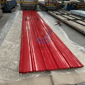 China Lojas de fábrica aisi 0.25mm folha de telhado revestida de cor corrugada GI preço de chapa de metal pintada de zinco