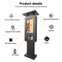 Kiosque Android LCD extérieur 32 pouces avec toit anti-pluie, étanche, pour commande et paiement en libre-service, machine tactile pour parking avec imprimante